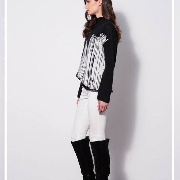 NWT Carlisle/perse Black sweater L - Picture 3 of 7